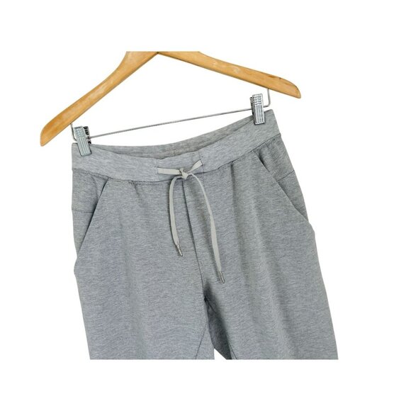 Lululemon Gray Jogger Sweatpants With Drawstring Waist & Back Zipper Pocket - Picture 6 of 9